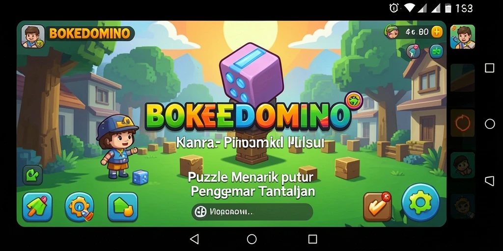 Tampilan gameplay BOKEDOMINO yang mendebarkan dan penuh tantangan.