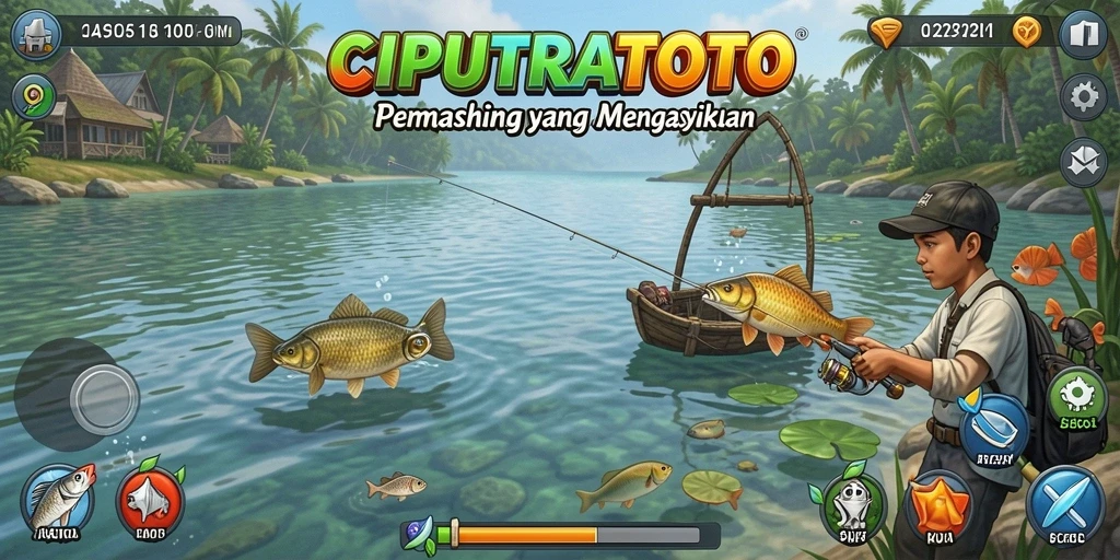 Gameplay menengangkan saat menangkap ikan di CIPUTRATOTO.