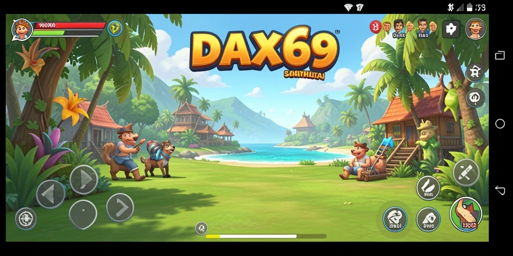 Tampilan gameplay DAX69 yang penuh warna dan menarik.