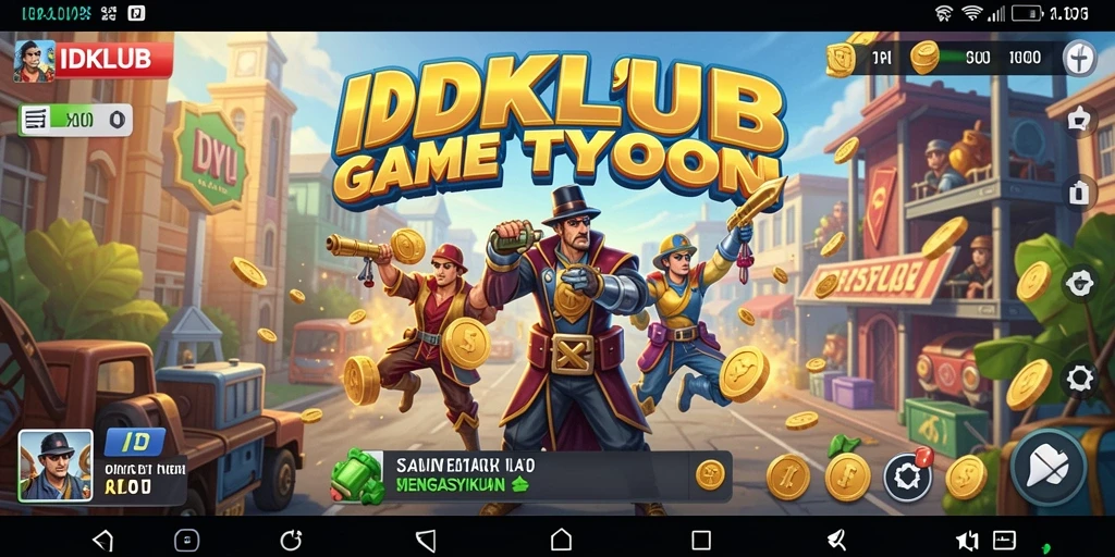 Tampilan screenshot IDKLUB menunjukkan serunya gameplay Tycoon.