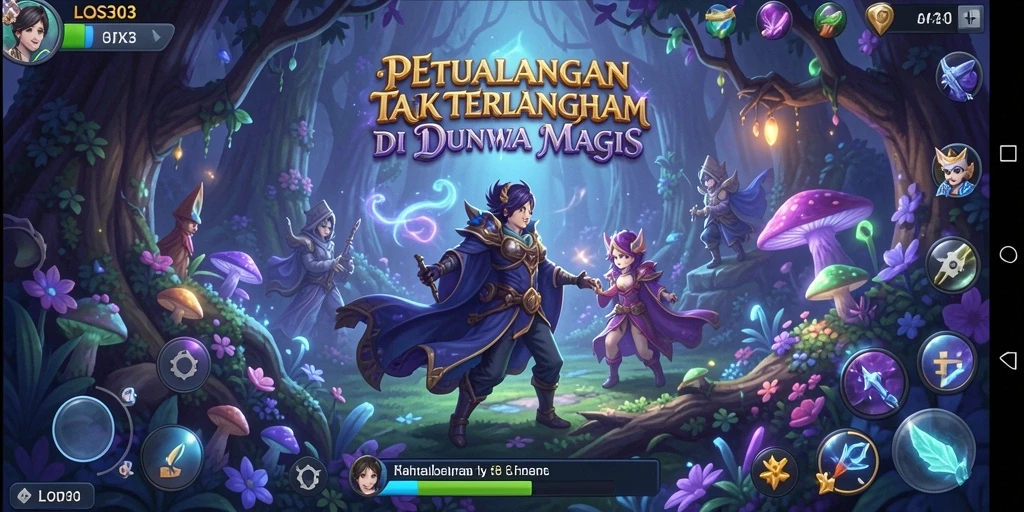 Tangkapan layar utama LOS303 menunjukkan aksi seru dalam petualangan magis.