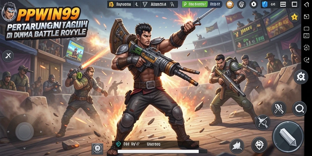 Tampilan gameplay seru dalam PPWIN99 yang penuh aksi Battle Royale.